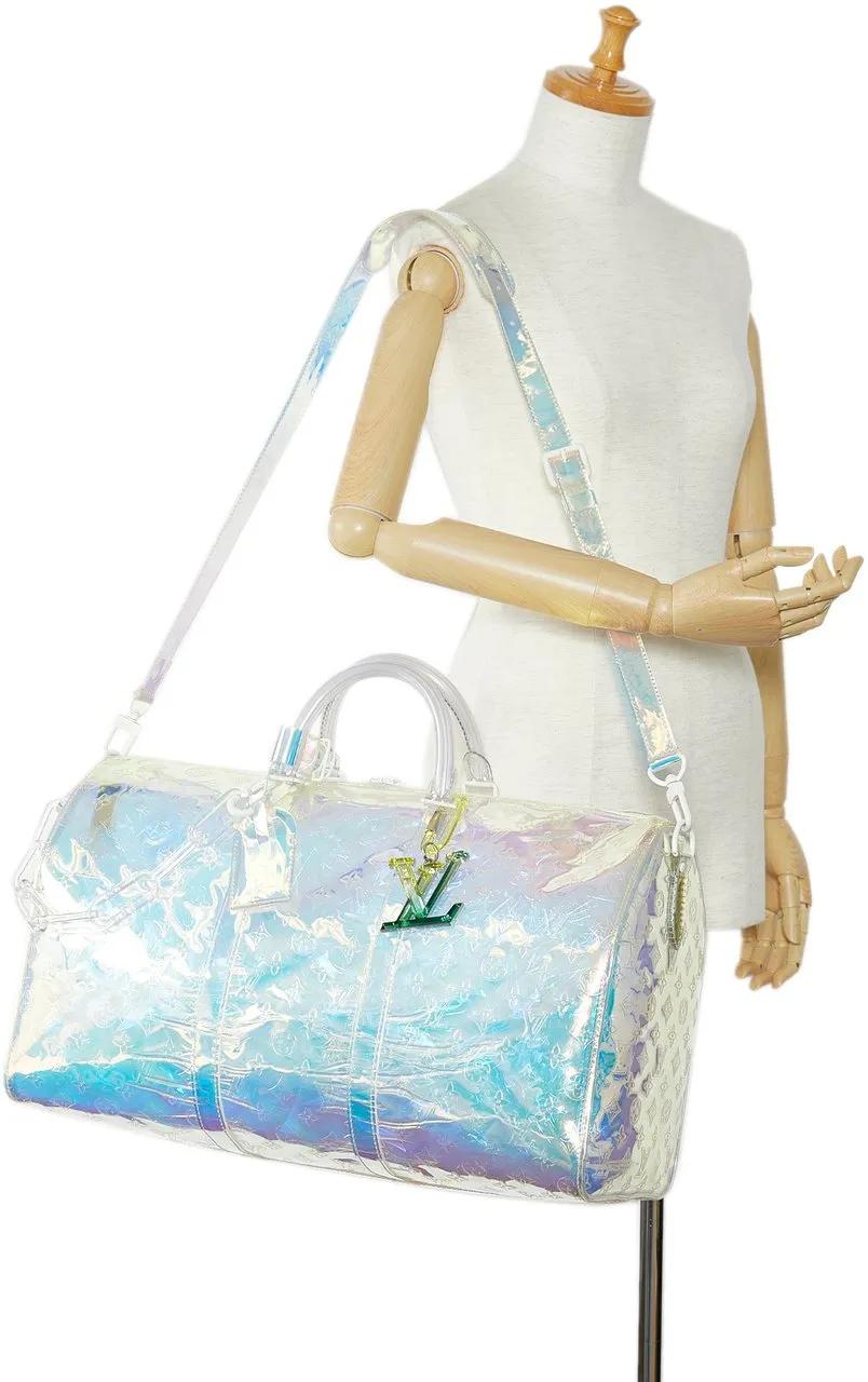 Louis Vuitton Hobo bags Monogram Prism Keepall Bandouliere 50 in wit