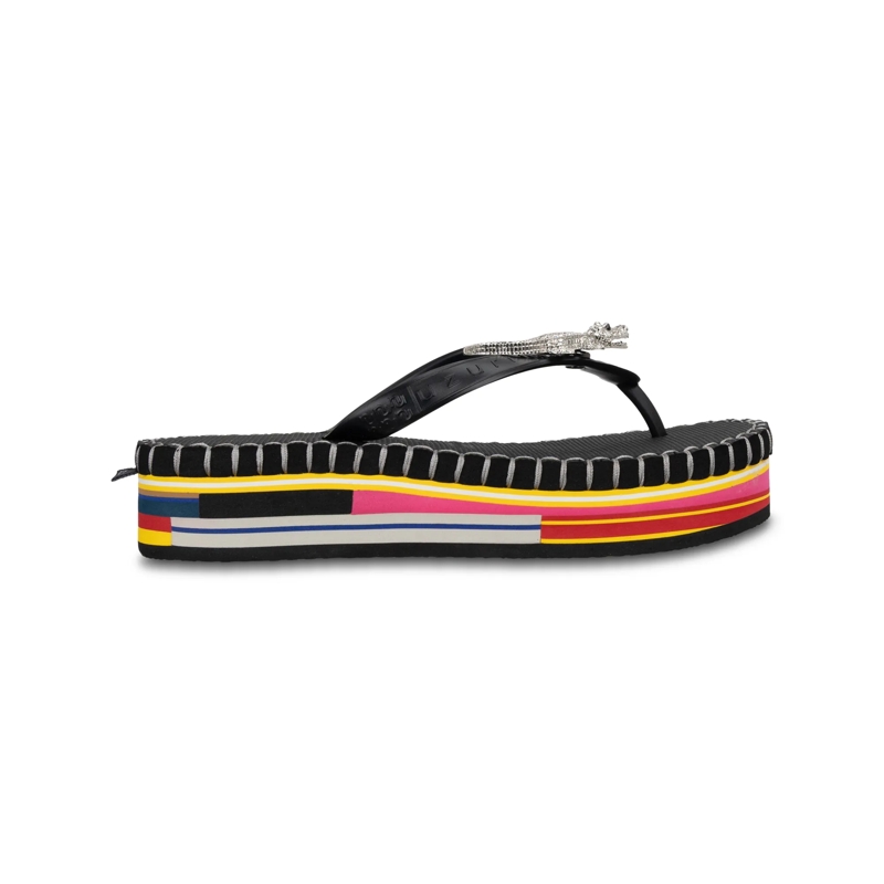 UZURII Flip Flops flip flop Crocodile Colorful Black schwarz(Image 5)
