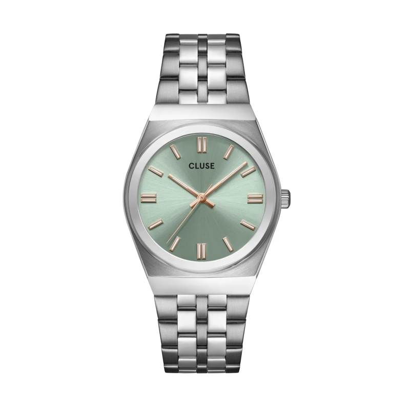 CLUSE Montre à quartz Retro 70s Uhr Silber