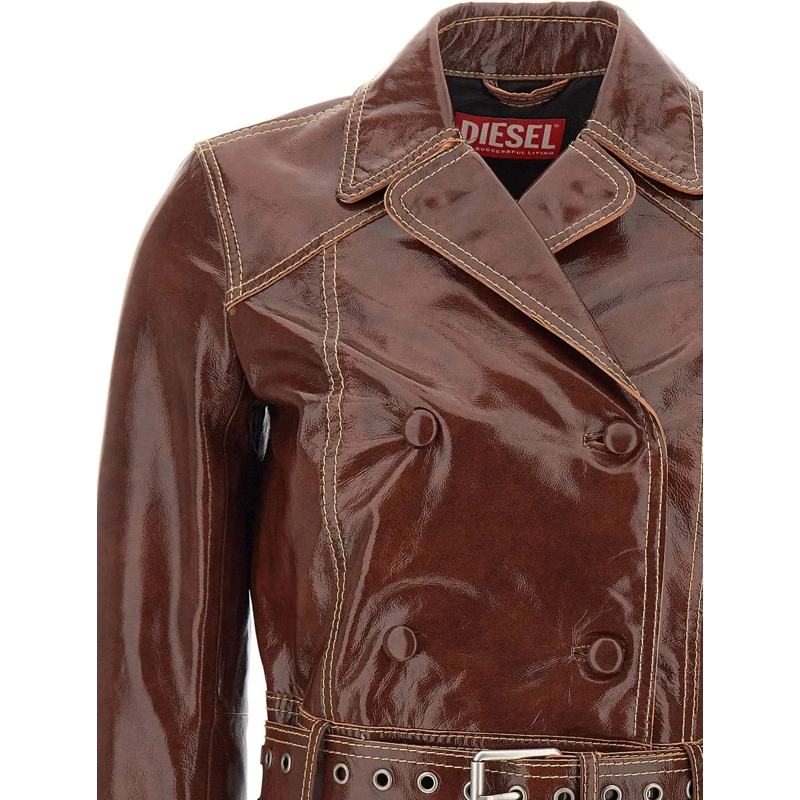 Diesel Veste en cuir Jackets Brown braun(Image 4)