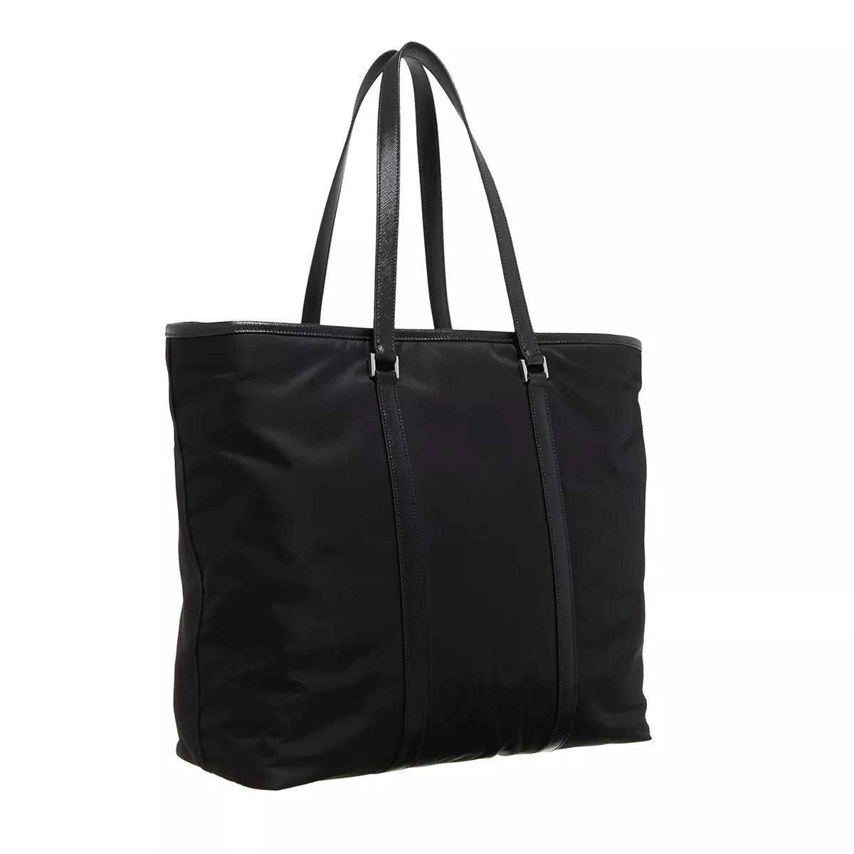 Prada Shoppers & Totes Logo-Plague Tote Bag in zwart