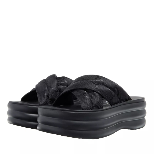 Gucci Plateau Slides Black Slip-in skor