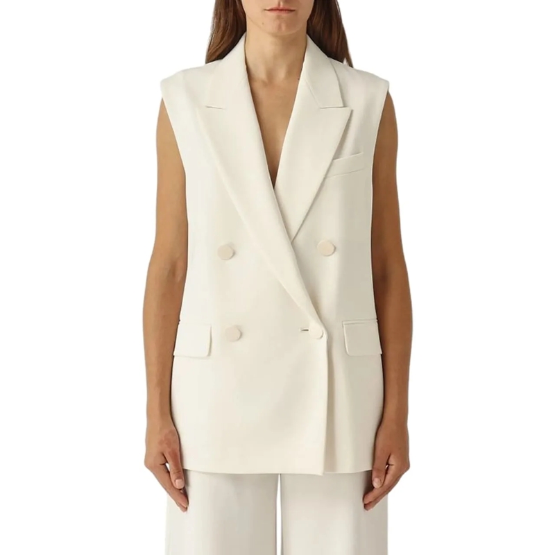 Max Mara Overgangsjas Jackets Bianco Avorio weiß