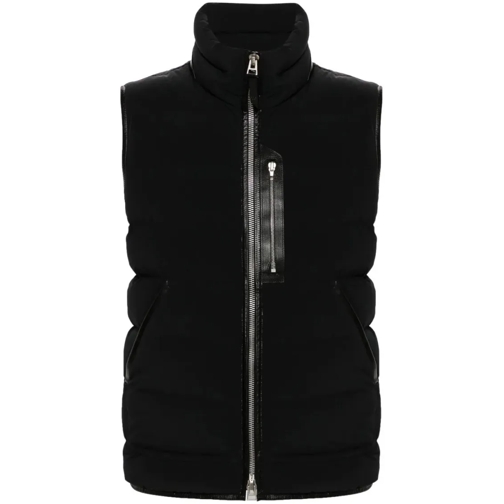 Tom Ford Black Padded Waistcoat Black Piumini