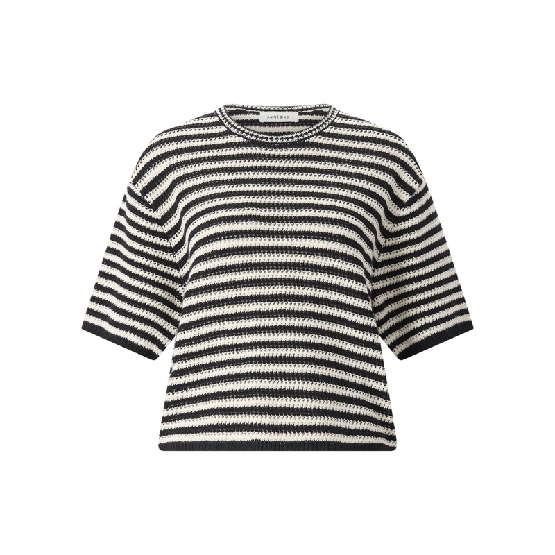 Anine Bing T-Shirt T-Shirt aus Strick schwarz