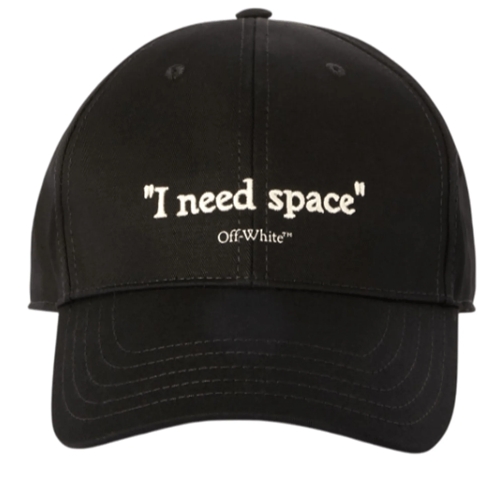 Off-White  Cappellino nero "give me space drill baseball" schwarz