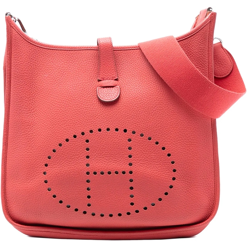 Hermès Schultertasche Clemence Evelyne III 33 rot