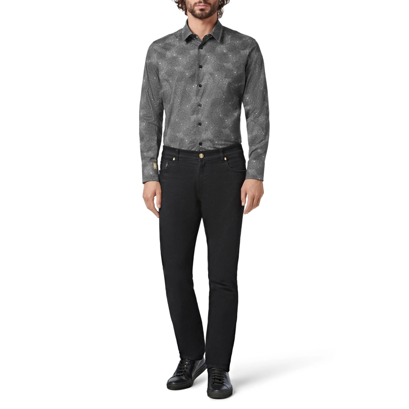 BILLIONAIRE Hemd Hemd Slim Fit Mit Schmucksteinen schwarz(Image 4)