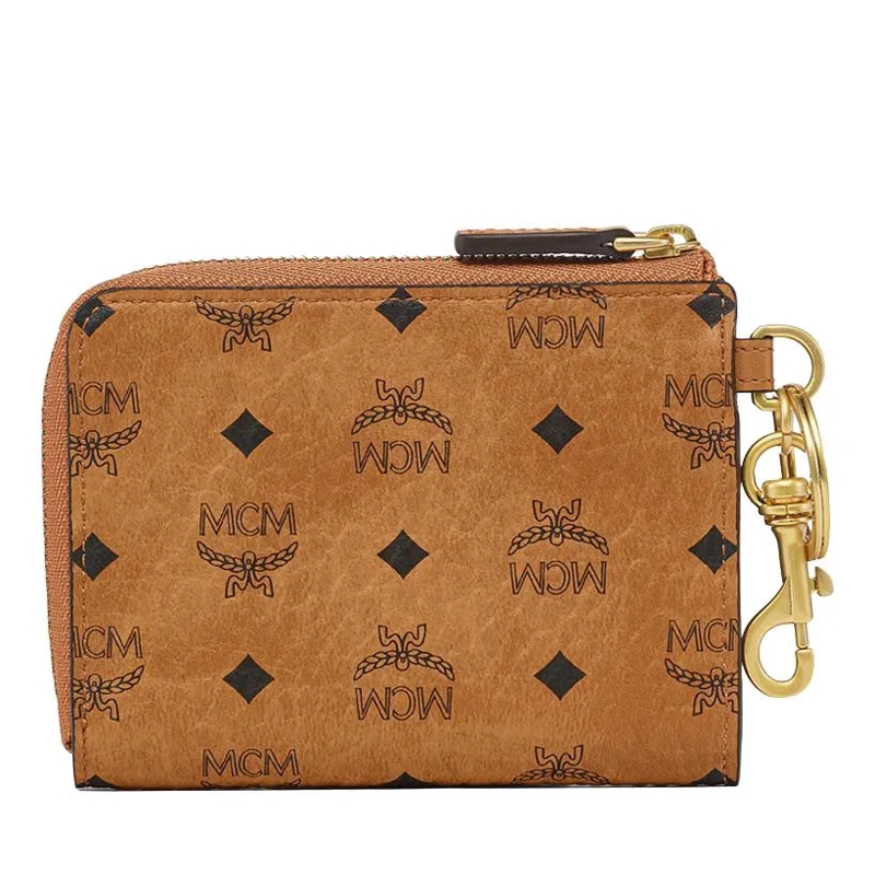 MCM Porte-cartes Aren Visetos Card Case Sml Co Cognac(Image 4)