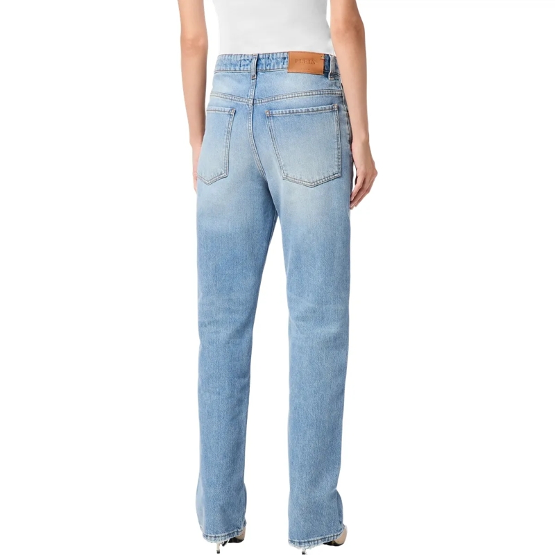 Philipp Plein Jeans mit geradem Bein Stil und Originalität mit dieser 5-Pocket-Hose aus jeansblau(Image 2)