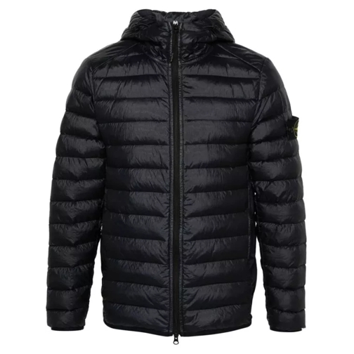 Stone Island Loom Woven Chambers Padded Jacket Black 