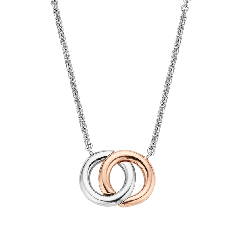 Ti Sento Mittellange Halskette 925er Sterlingsilber Forever Together kombi