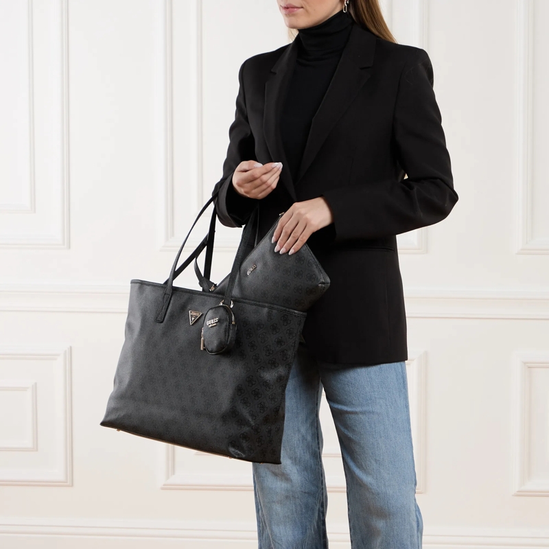 Guess Shopper Power Play Large Tech Tote Coal Logo(Image 2)