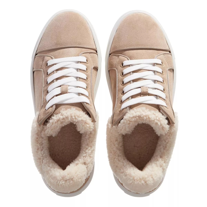 Christian Louboutin Low-Top-Sneaker Sued Fun Vieirrissima Flat Sneakers Beige(Image 4)