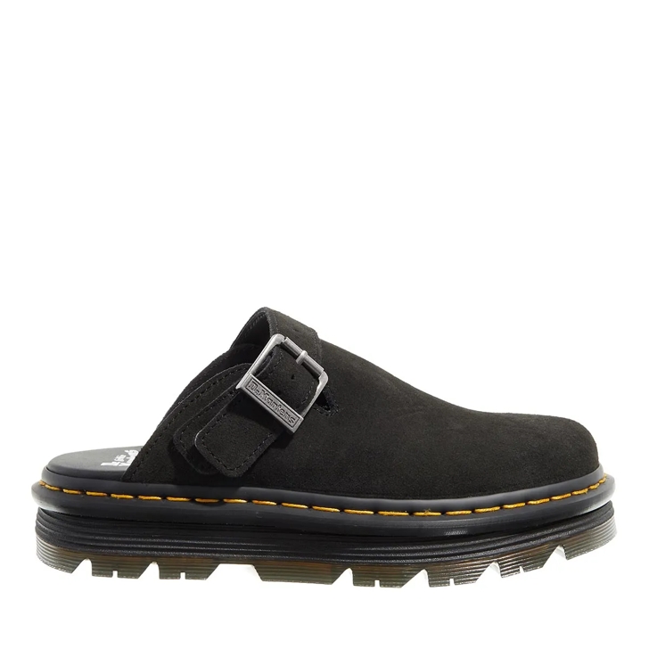 Dr. Martens ZebZag Mule Sling Back Shoe Black E.H Suede Mb