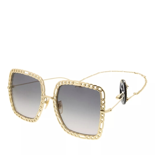 Gucci GG1033S-002 57 Sunglass Woman Metal Gold-Gold-Grey Sonnenbrille