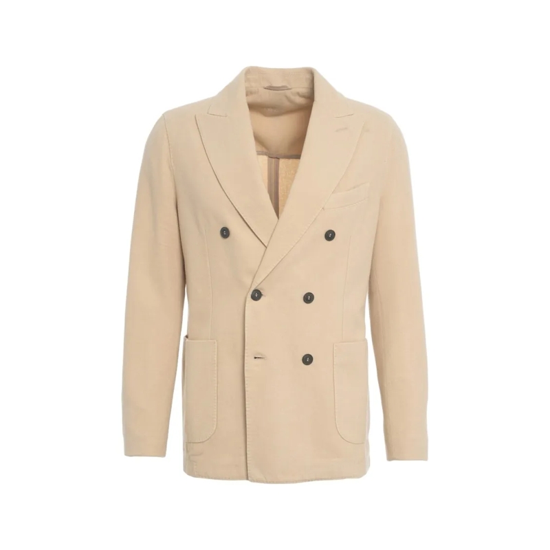 CIRCOLO 1901 Blazer Beige Double-Breasted Blazer With Classic Lapel An Neutrals
