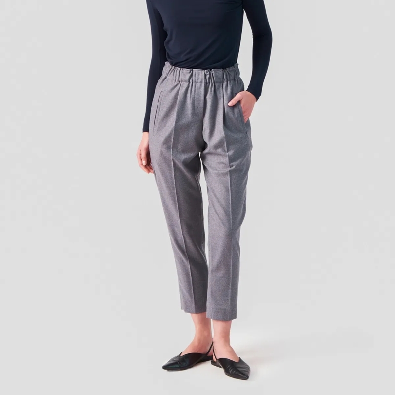 Helene Galwas Hose Hose im Jogger-Stil aus Wolle LOLA grau(Image 2)