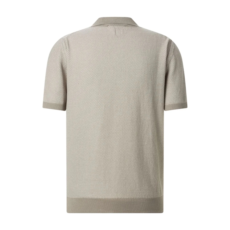 Canali Polohemd Poloshirt aus Baumwollstrick beige(Image 3)