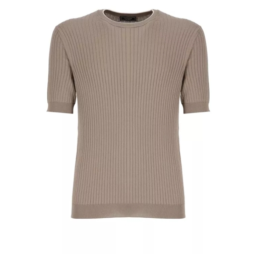 Peserico Beige Cotton Tshirt Grey 