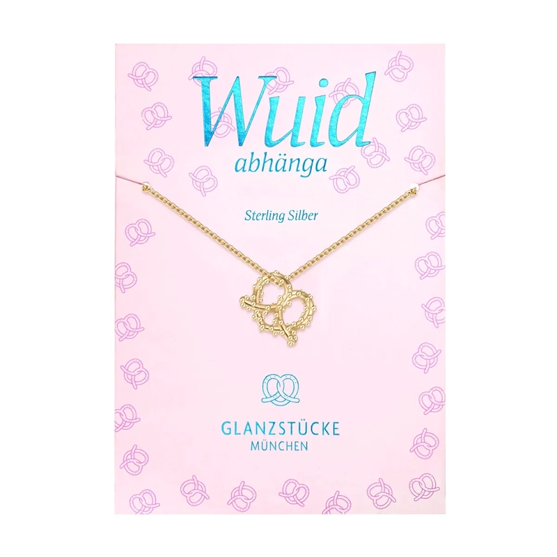 Glanzstücke München Mittellange Halskette Sterling Silber Halskette Herz-Breze gold(Image 2)