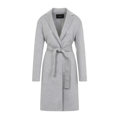 Fabiana Filippi Übergangsmäntel Rock Grey Virgin Wool Double Breasted Coat Grey