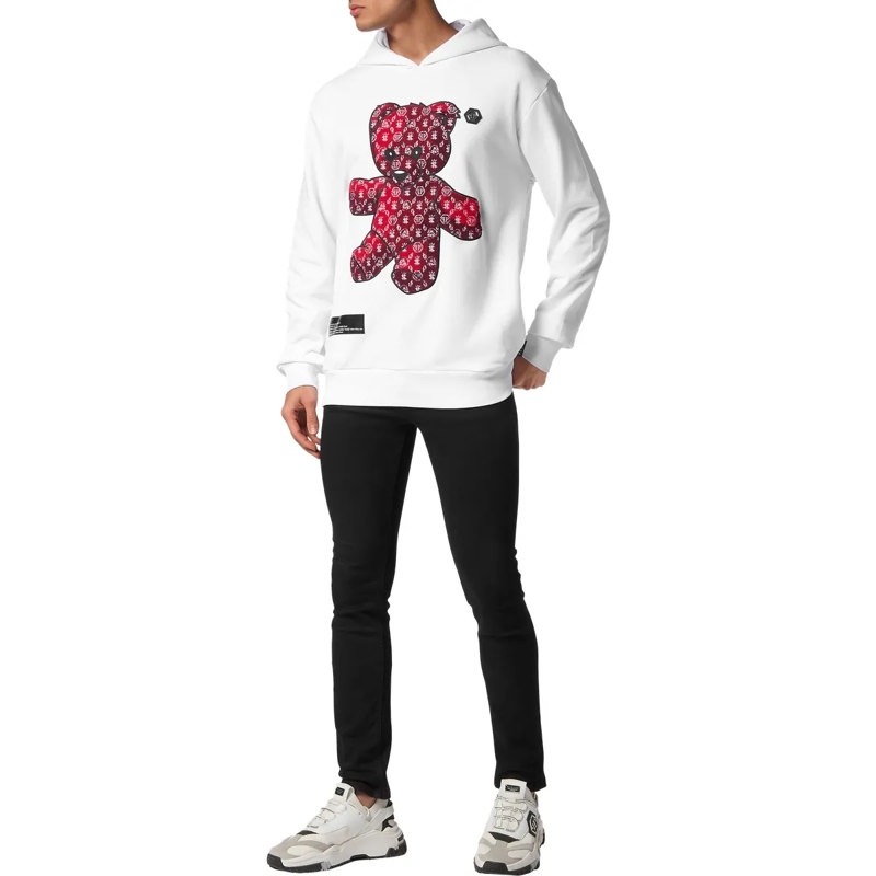 Philipp Plein Top Hoodie Teddy weiss(Image 4)