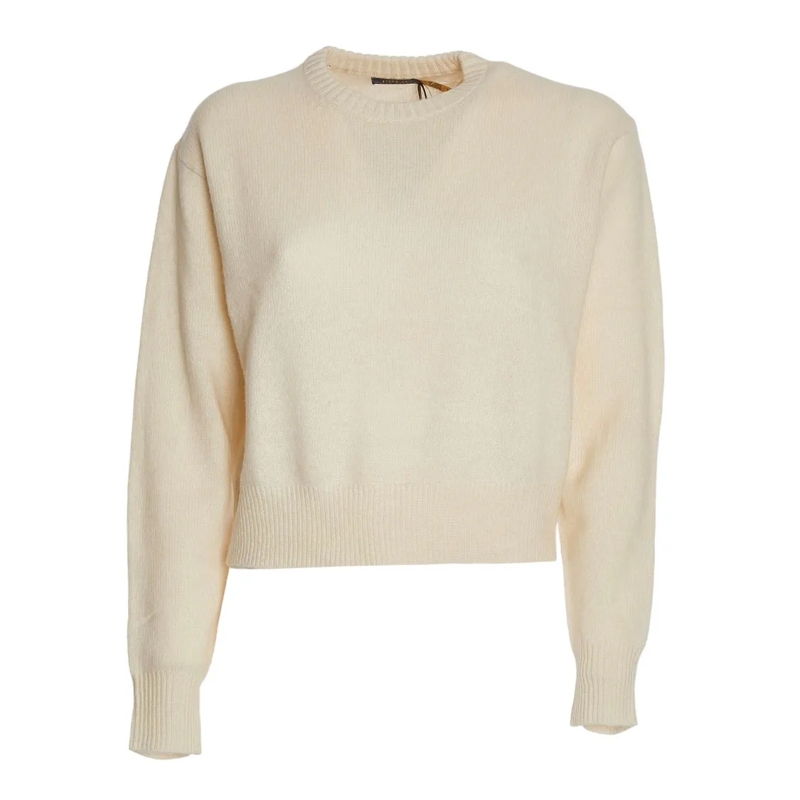 Polo Ralph Lauren Pullover Ribbed Round Neck Cashmere Sweater Neutrals