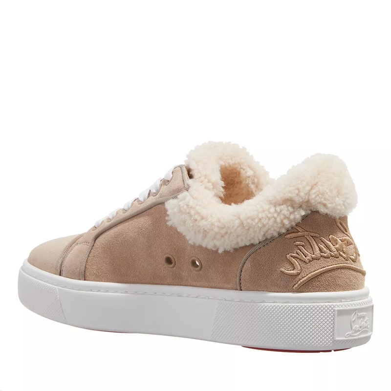 Christian Louboutin Low-Top-Sneaker Sued Fun Vieirrissima Flat Sneakers Beige(Image 2)