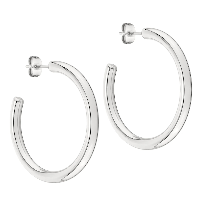 Liebeskind Berlin Creolen Edelstahl The Bold Basic silber