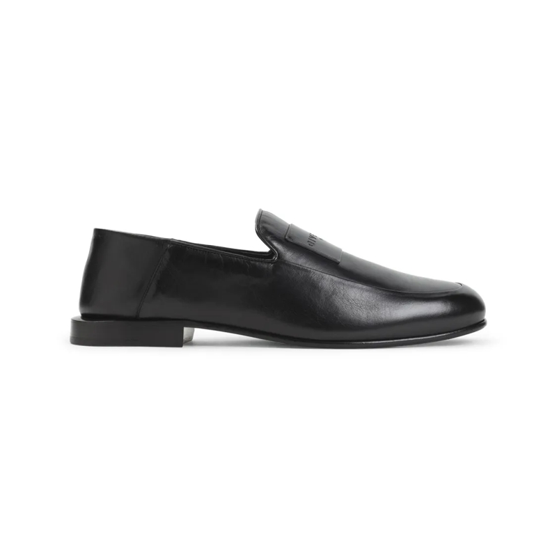 Givenchy Loafer Lamb Leather Loafers With Embossed Logo Black