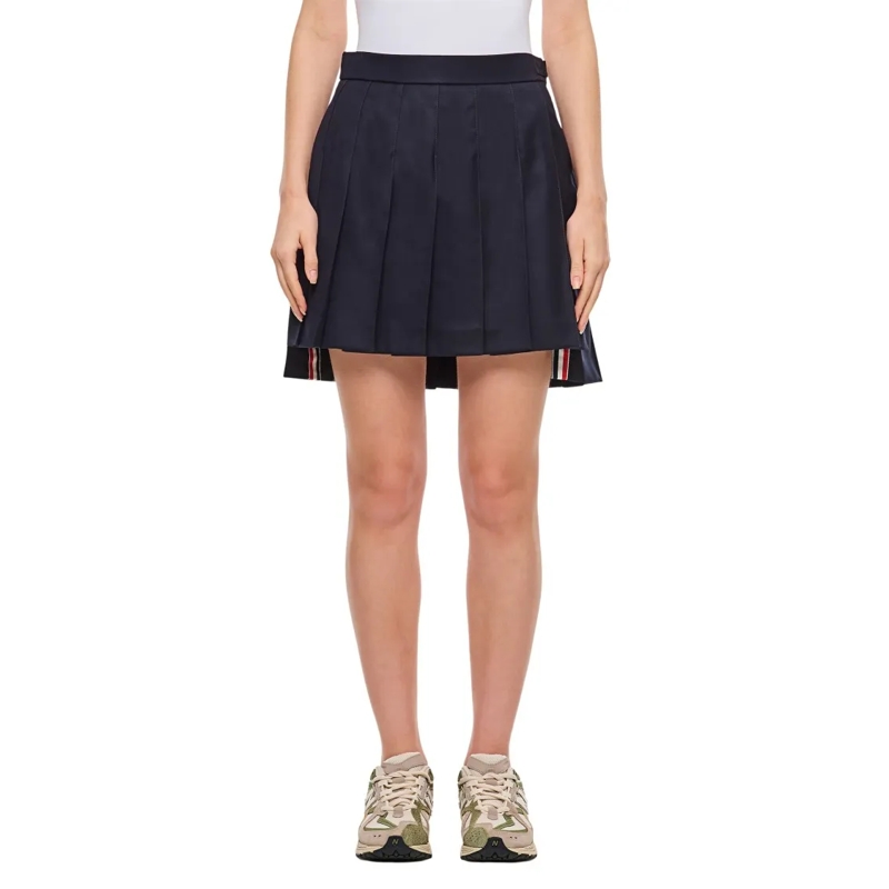 Thom Browne Minijupe Pleated Skirt Blue