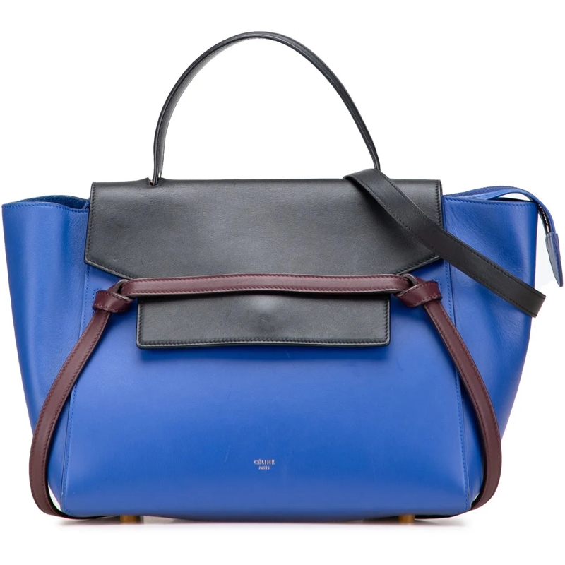 Celine Schultertasche Mini Tricolor Smooth Calfskin Belt Bag blau