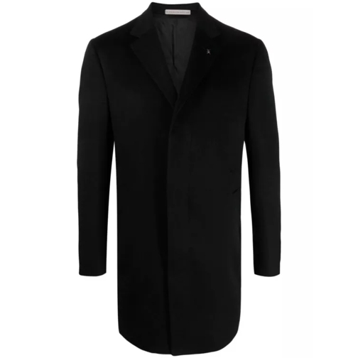 Corneliani Black Single-Breasted Coat Black 