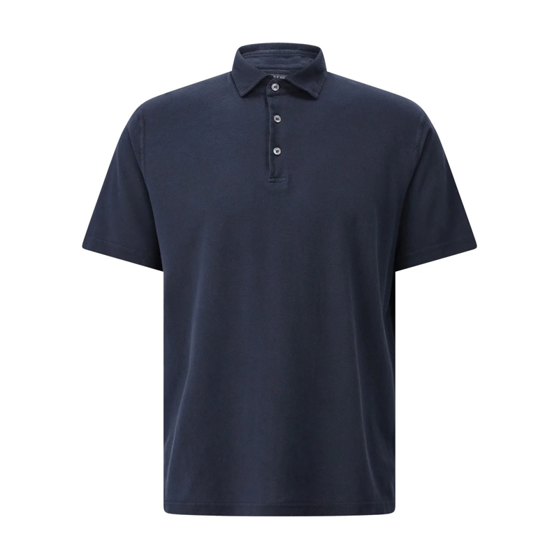 Fedeli Polohemd Poloshirt aus Baumwolle Dunkelblau