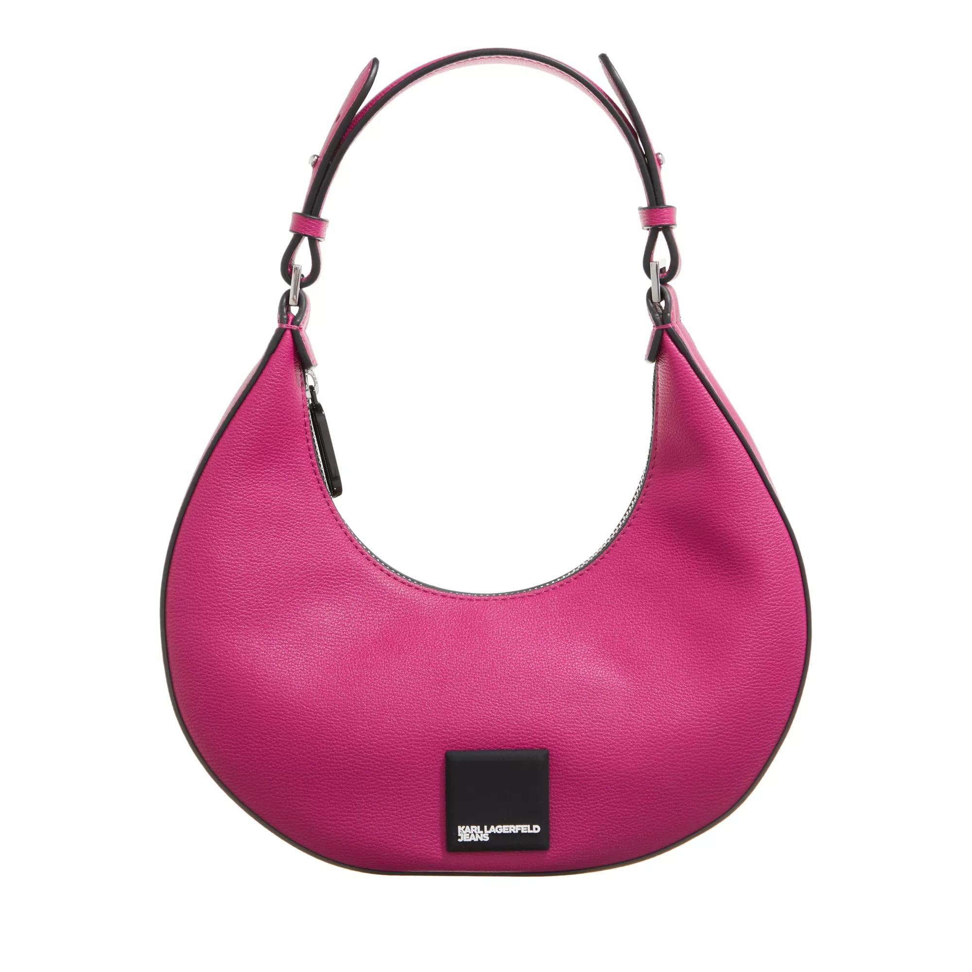 Karl Lagerfeld Jeans Hobo Bag - Tech Leather Small Half Moon - Gr. unisize - in Rosa - für Damen