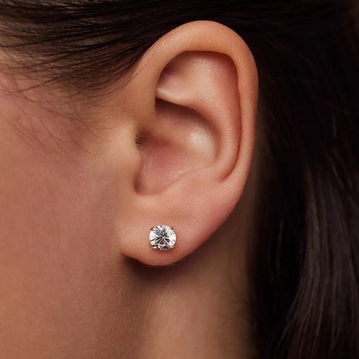 BELORO Clou d'oreille Monte Napoleone Stella 9 karat ear studs with zirc Gold (Image 2)