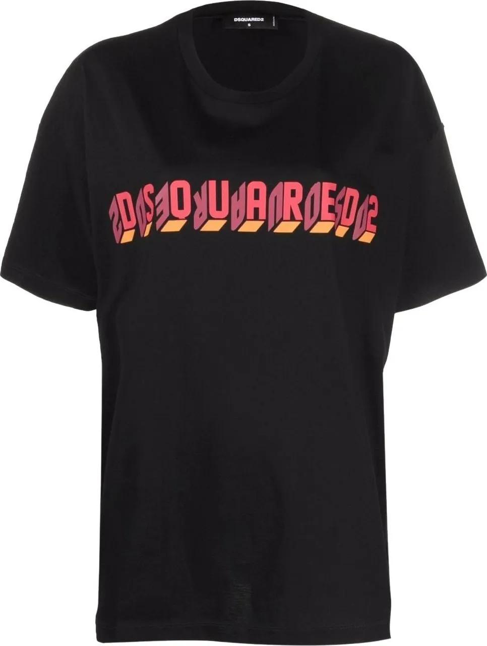Thumbnail - Dsquared2 - Mirror Logo Oversize T-shirt - Größe XS - schwarz