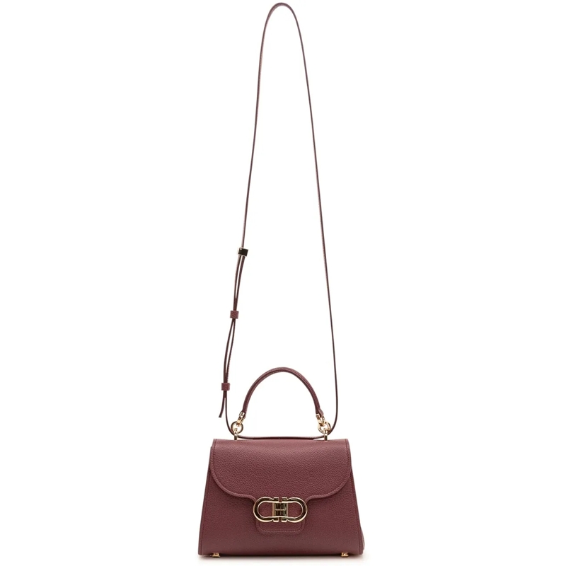 Salvatore Ferragamo Tote Borsa a Mano con Patta e Chiusura Logo braun(Image 2)
