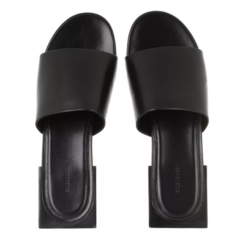 Balenciaga Slides Box Mule Black/Gold(Image 4)