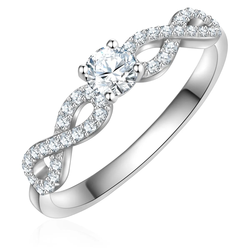 Trilani Ring Sterling Silber Ring Zirkonia Infinity silber(Image 2)