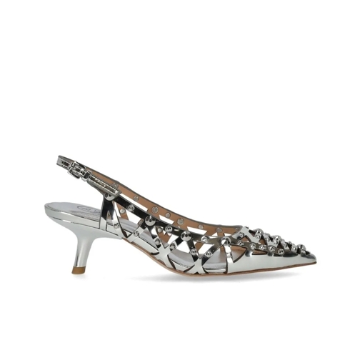 Ash Escarpin Bizarre Silver Slingback Pump Silver