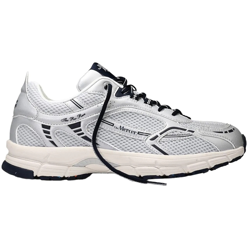 MERCER AMSTERDAM Low-Top-Sneaker Dames The Re-Run Speed Metallic silber
