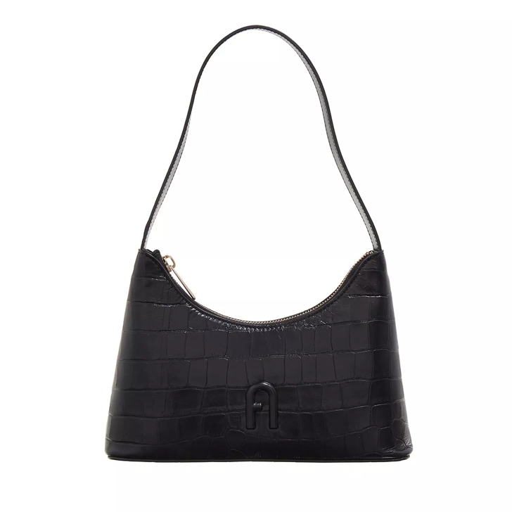 Furla black store shoulder bag