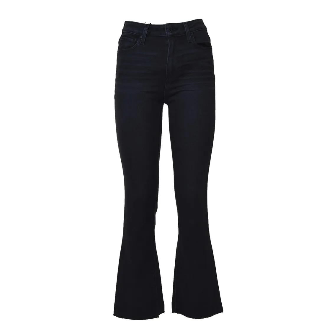 Thumbnail - Paige - Black Denim Crop Jeans - Größe 24 - schwarz