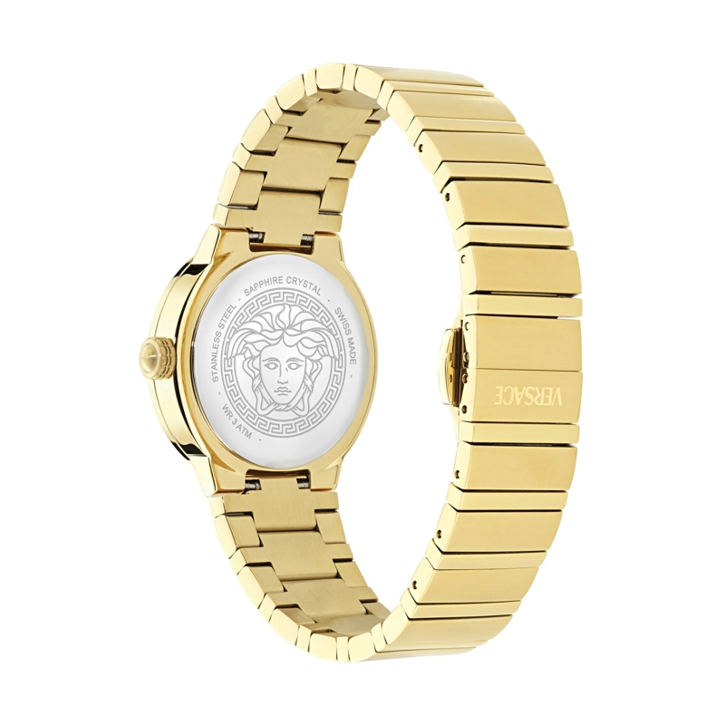 Versace Quarzuhr Quarz-Analoguhr Greca Logo Pearl gold(Image 3)