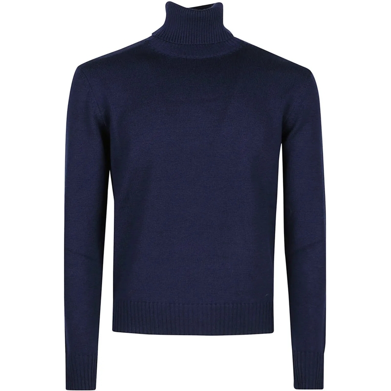 Ballantyne  Plain Turtle Neck Sweater Blue blau