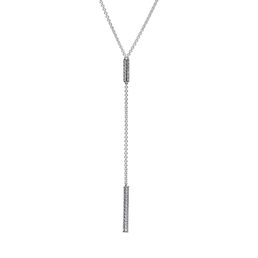 Pandora silver bar on sale necklace