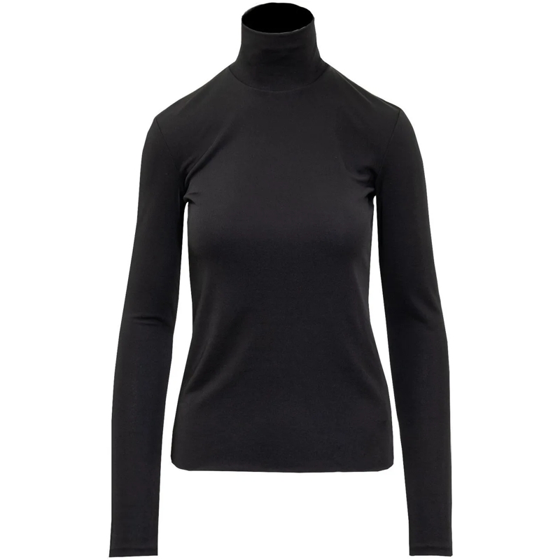 Jil Sander Haut à manches longues Top schwarz