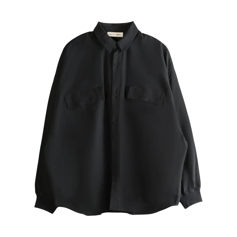 FEAR OF GOD Hemd Fear of God Essentials 186SP254420F JET BLACK JET BLACK JET BLACK